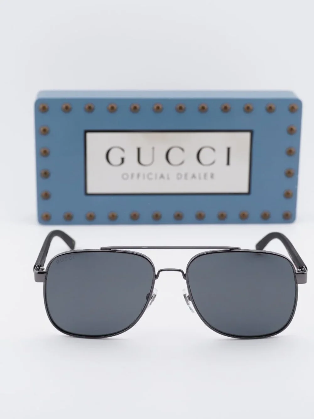 Gucci GG0422S 001 Square Sunglasses - Black\Grey